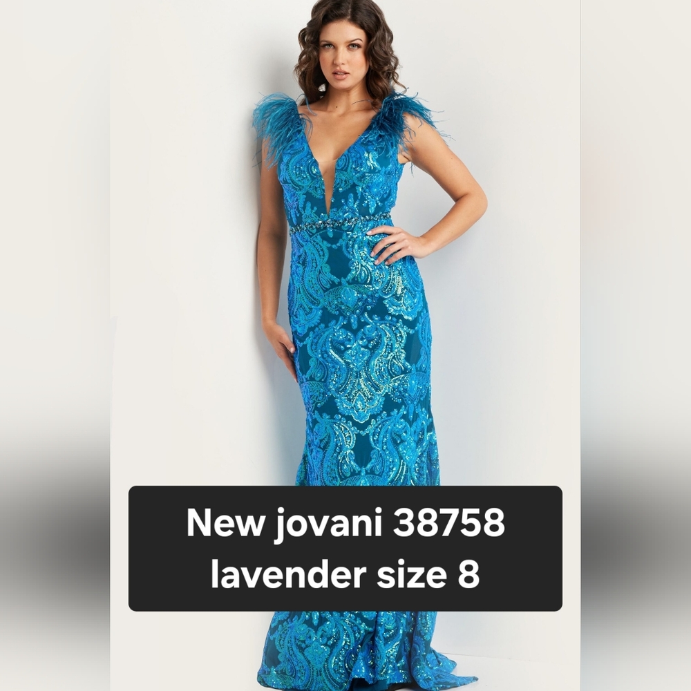 Jovani Blue Evening Gown 38758 Lavender